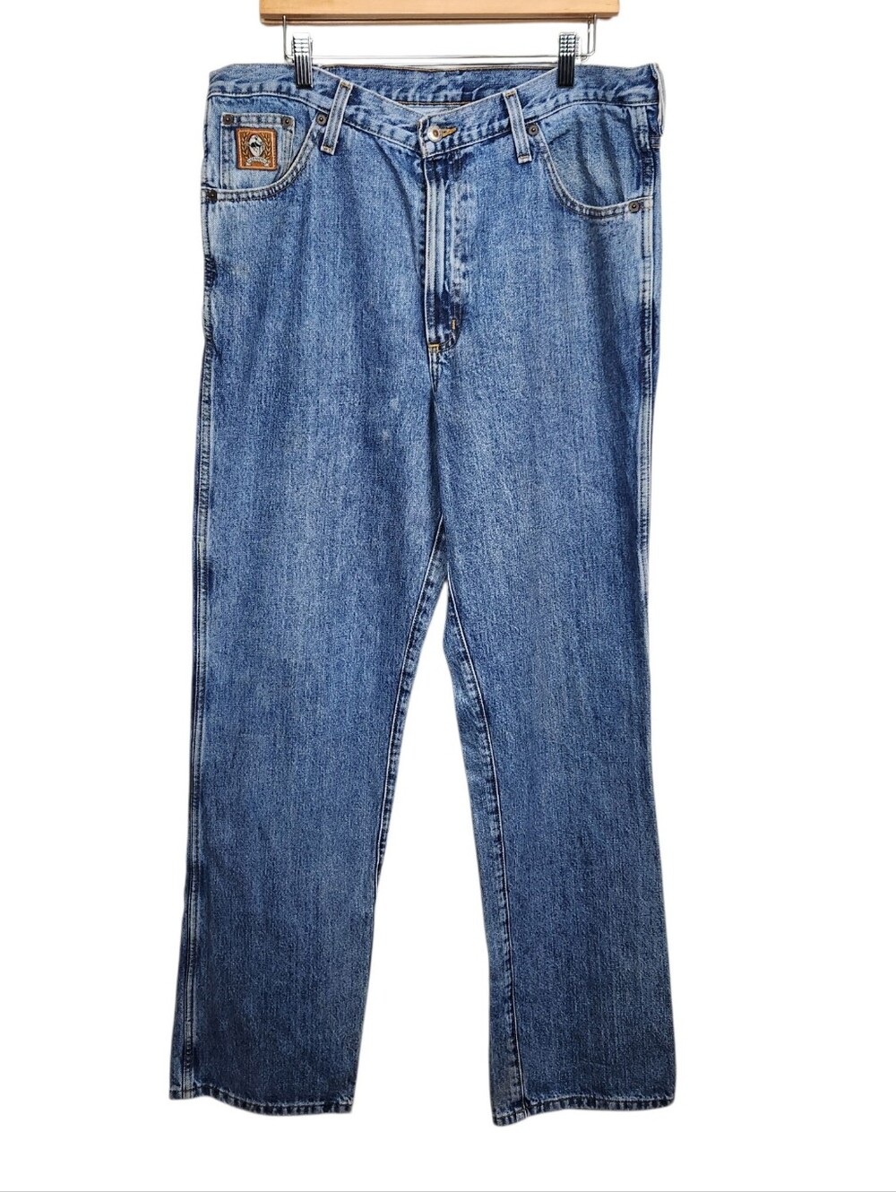 Cinch Bronze Label Orginial Rise Slim Fit Tapered Leg Denim Jeans Men Size 38x34